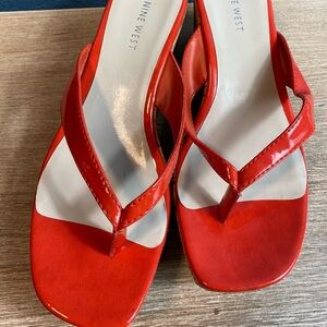 nine west Womens Platform Shoes Sz 8 Orange